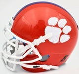 HUNTER RENFROW AUTOGRAPHED CLEMSON ORANGE SCHUTT MINI HELMET BECKETT 191545