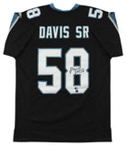 Thomas Davis Authentic Signed Black Pro Style Jersey Autographed BAS Witnessed