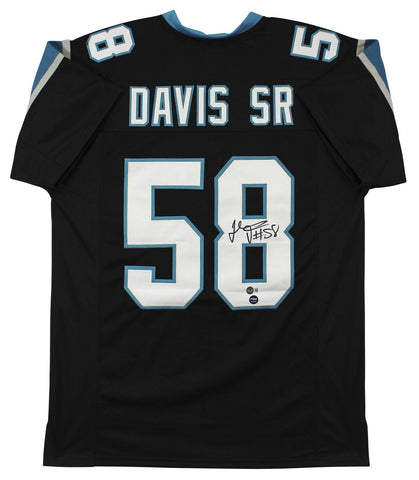 Thomas Davis Authentic Signed Black Pro Style Jersey Autographed BAS Witnessed