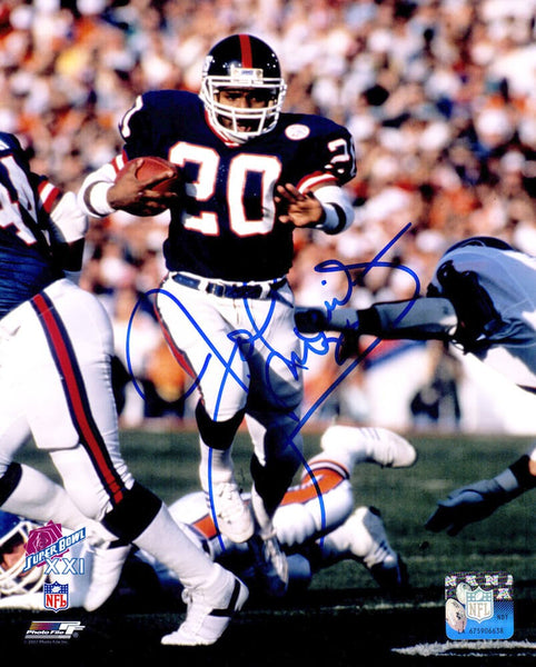 Joe Morris Signed New York Giants Action 8x10 Photo - SCHWARTZ