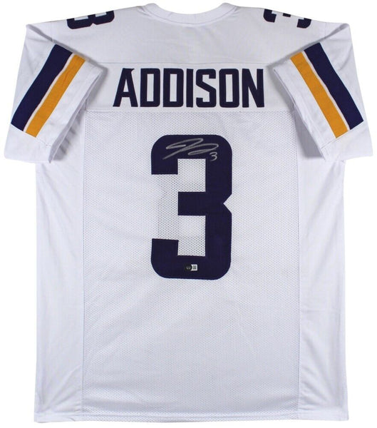 Jordan Addison Signed Minnesota Vikings Jersey (Beckett) 2023 1st Round Pick WR