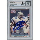 Emmitt Smith Autographed/Signed 91 Pro Set #485 10 Auto Card Slab Beckett 49934