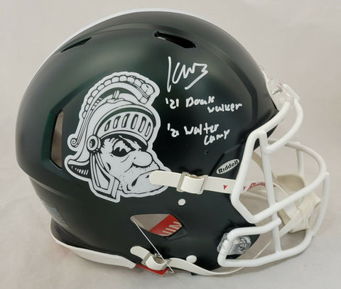 KENNETH WALKER III SIGNED MICHIGAN STATE SPARTANS GRUFF AUTHENTIC AWARDS HELMET