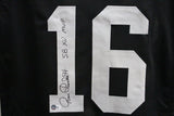 Jim Plunkett Autographed/Signed Pro Style Black XL Jersey SB MVP Beckett 39324