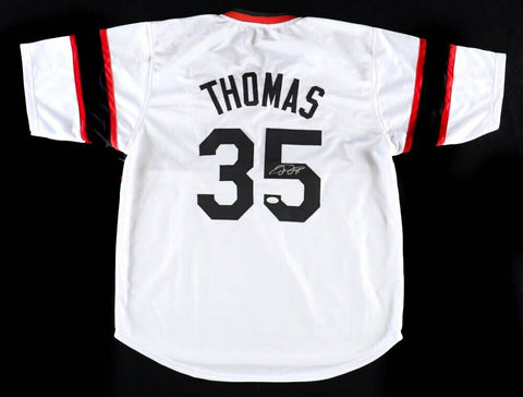 Frank Thomas Signed Chicago White Sox 1983 Throwback Jersey (JSA COA) 1 B /D.H.
