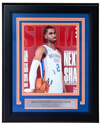 Shai Gilgeous-Alexander Signed Framed 8x10 Oklahoma City Thunder Photo JSA