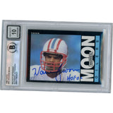 Warren Moon Autographed 1985 Topps #251 HOF Slab Trading Card Beckett 50609