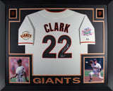 Will Clark Signed San Francisco Giants 1989 World Series Framed Jersey TRISTAR