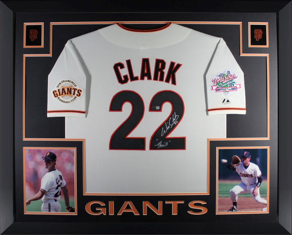 Will Clark Signed San Francisco Giants 1989 World Series Framed Jersey TRISTAR