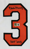 Eddie Murray "HOF 03" Authentic Signed White Pro Style Jersey BAS Witnessed