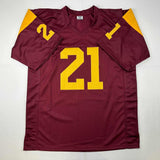 Autographed/Signed LenDale White USC Southen Cal Maroon Jersey JSA COA