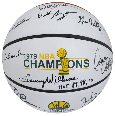 1978-79 NBA CHAMP SUPERSONICS AUTOGRAPHED BASKETBALL 9 SIGS "HOF" MCS 145852