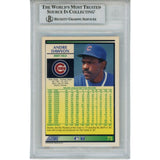 Andre Dawson Autographed/Signed Chicago Cubs 92 Score Card Slab Beckett 56133