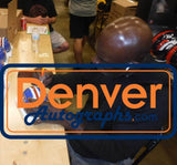 Terrell Davis Signed Denver Broncos TB VSR4 HOF Mini Helmet Beckett 42232