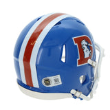 Troy Franklin Autographed Broncos 1975-96 Throwback Mini Helmet Beckett