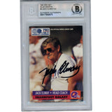 Jack Elway Autographed 91 Pro Set WLAF Insert #9 Trading Card Slab Beckett 51546