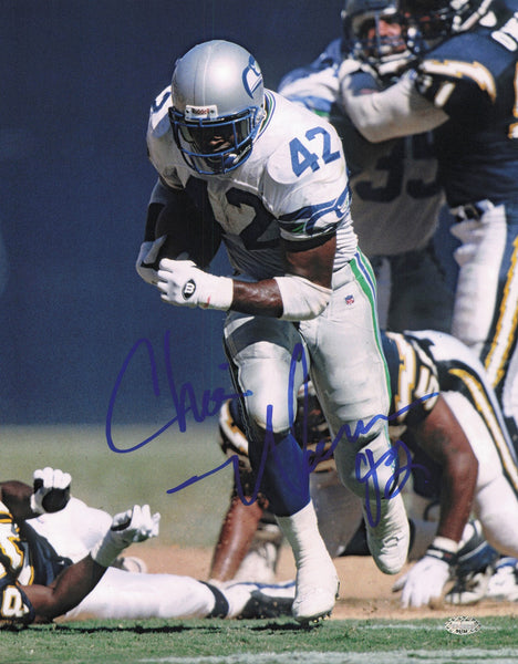 Chris Warren Autographed Signed 11x14 Photo Seattle Seahawks MCS Holo #64154