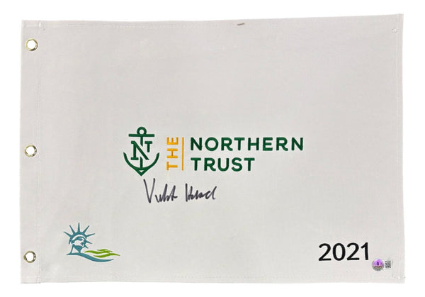 Viktor Hovland Signed 2021 The Northern Trust Golf Flag BAS