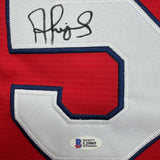 Framed Autographed/Signed Albert Pujols 35x39 St. Louis Red Jersey Beckett COA