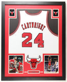 Bill Cartwright Signed Chicago Bulls Framed Jersey (TriStar) 3xNBA Champ/ Center