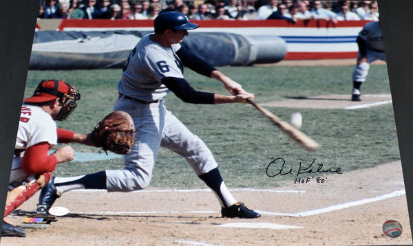 AL KALINE SIGNED AUTOGRAPHED DETROIT TIGERS 16x20 PHOTO JSA W/ HOF 80