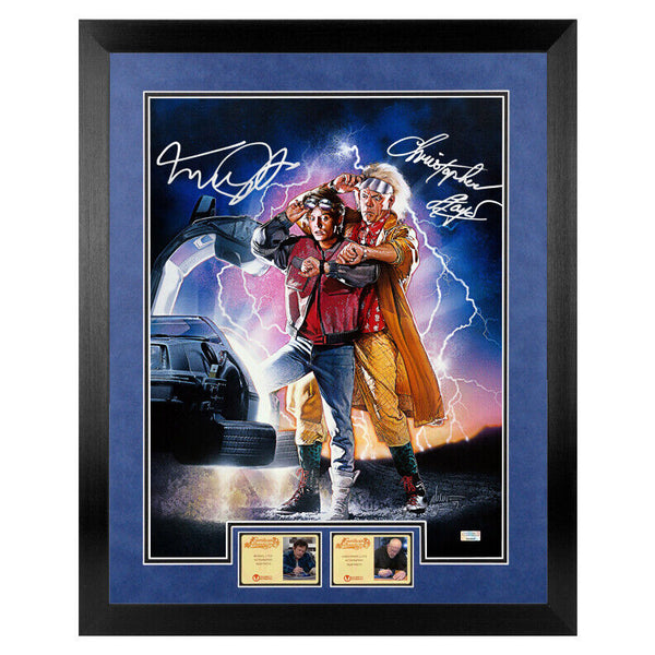 Michael J. Fox, Christopher Lloyd Autographed Back to the Future II 16x20 Photo
