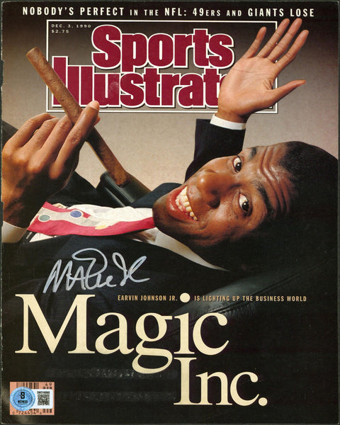Lakers Magic Johnson Authentic Signed Dec. 1990 SI Magazine Cover BAS #3W316865