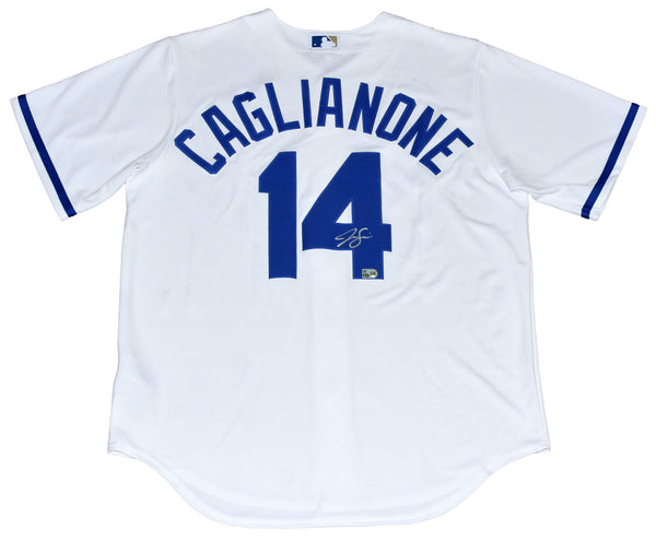 JAC CAGLIANONE SIGNED KANSAS CITY ROYALS #14 NIKE LIMITED JERSEY MLB AUTH