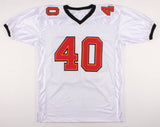 Mike Alstott Signed Tampa Bay Buccaneers Jersey (JSA COA) Bucs 6xPro Bowl Fullbk