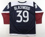 Mackenzie Blackwood Signed Colorado Avalanche Rockies Throwback Jersey (Beckett)