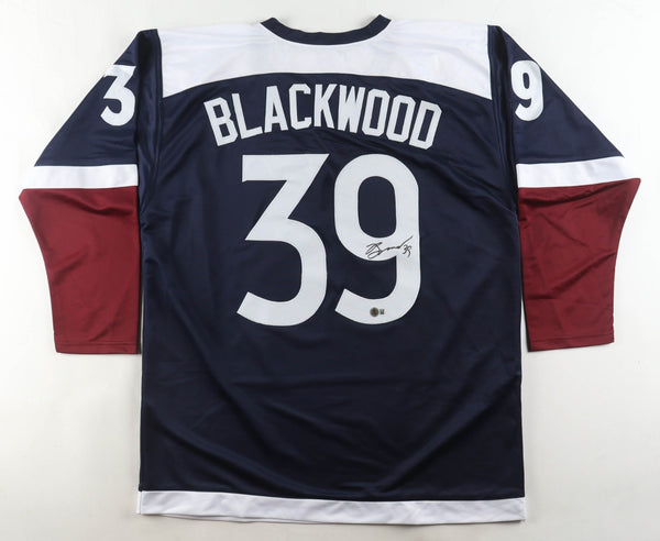 Mackenzie Blackwood Signed Colorado Avalanche Rockies Throwback Jersey (Beckett)