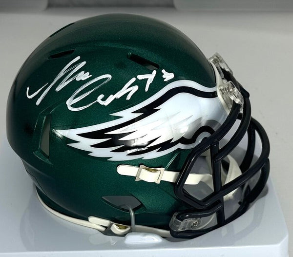 Eagles Linebacker NOLAN SMITH Signed Riddell Speed Mini Helmet AUTO - BAS