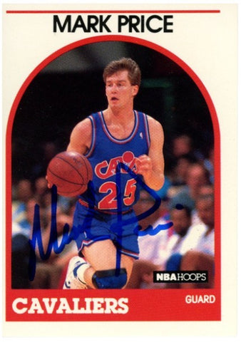 Mark Price Autographed/Signed 1989-1990 Hoops #160 Trading Card Beckett 52549