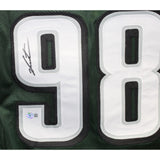 Jalen Carter Autographed Pro Style sz XL Green Jersey Beckett Witness 42434