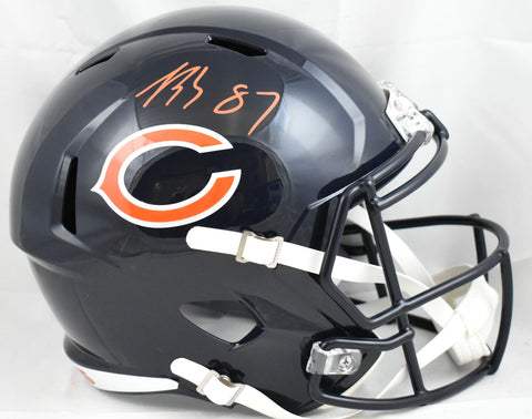 Luther Burden Autographed Chicago Bears F/S Speed Helmet -Beckett W Holo *Orange
