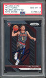 2018 Panini Prizm #78 Trae Young RC Rookie On Card PSA/DNA Auto GEM MINT 10