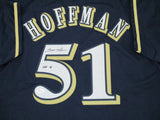 Brewers TREVOR HOFFMAN Signed Custom Navy Replica Jersey AUTO w/ HOF 18 - JSA