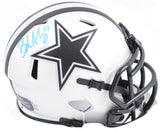 Brandon Aubrey Autographed Dallas Cowboys Rave Speed Mini Helmet - Prova *Blue