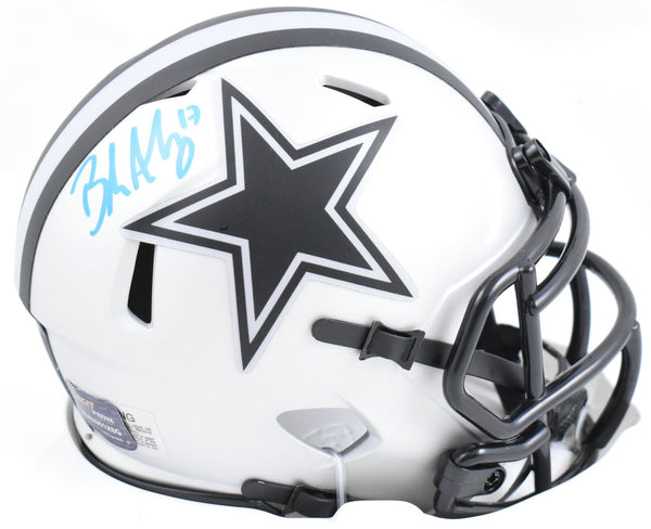 Brandon Aubrey Autographed Dallas Cowboys Rave Speed Mini Helmet - Prova *Blue