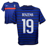 Karim Benzema Signed France Home Soccer Jersey #19 with Beckett COA