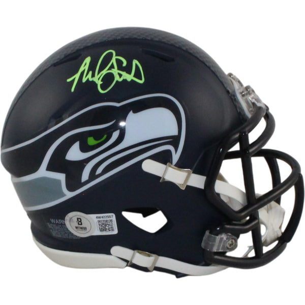 Malcolm Smith Autographed Seattle Seahawks Mini Helmet Beckett Witness 55049