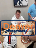 Bo Nix Autographed Denver Broncos SpeedFlex Retro Helmet Beckett Witness 56432
