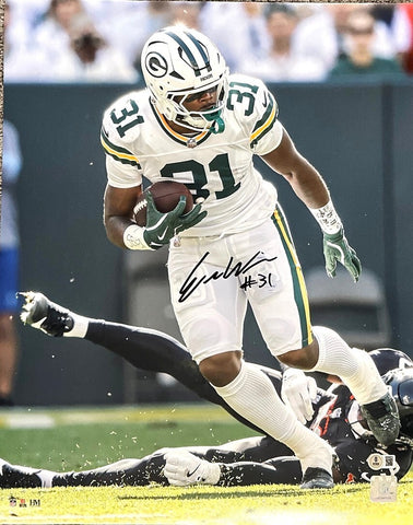 Packers Running Back EMANUEL WILSON Signed 16x20 Photo #1 AUTO - BAS