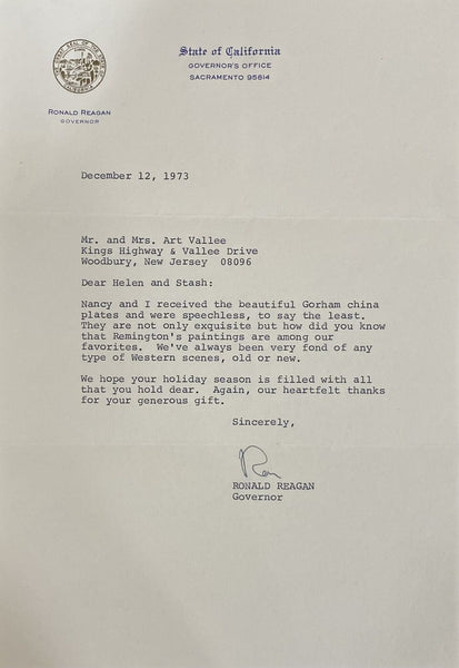 President Ronald Reagan Signed Letter BAS AC22609