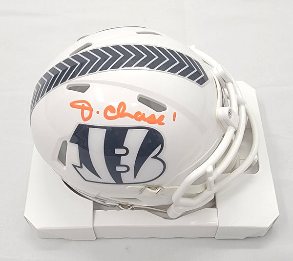 Ja'Marr Chase signed Cincinnati Bengals 2024 STS Mini Helmet Beckett Witnessed