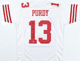 Brock Purdy Autographed White Pro Style Jersey - Beckett W Hologram *Black
