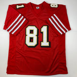 Autographed/Signed Terrell Owens San Francisco Red Football Jersey JSA COA Auto