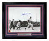 Ted Williams Signed Framed 16x20 Boston Red Sox Swing Photo PSA/DNA LOA