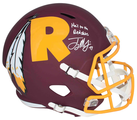 TERRY McLAURIN SIGNED WASHINGTON REDSKINS AMP FULL SIZE HELMET W/ HAIL TO THE