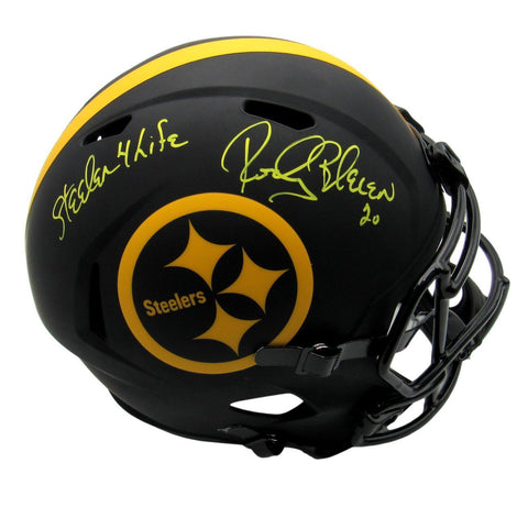 Rocky Bleier Signed Steelers Full Size Eclipse Replica Helmet Beckett 158935